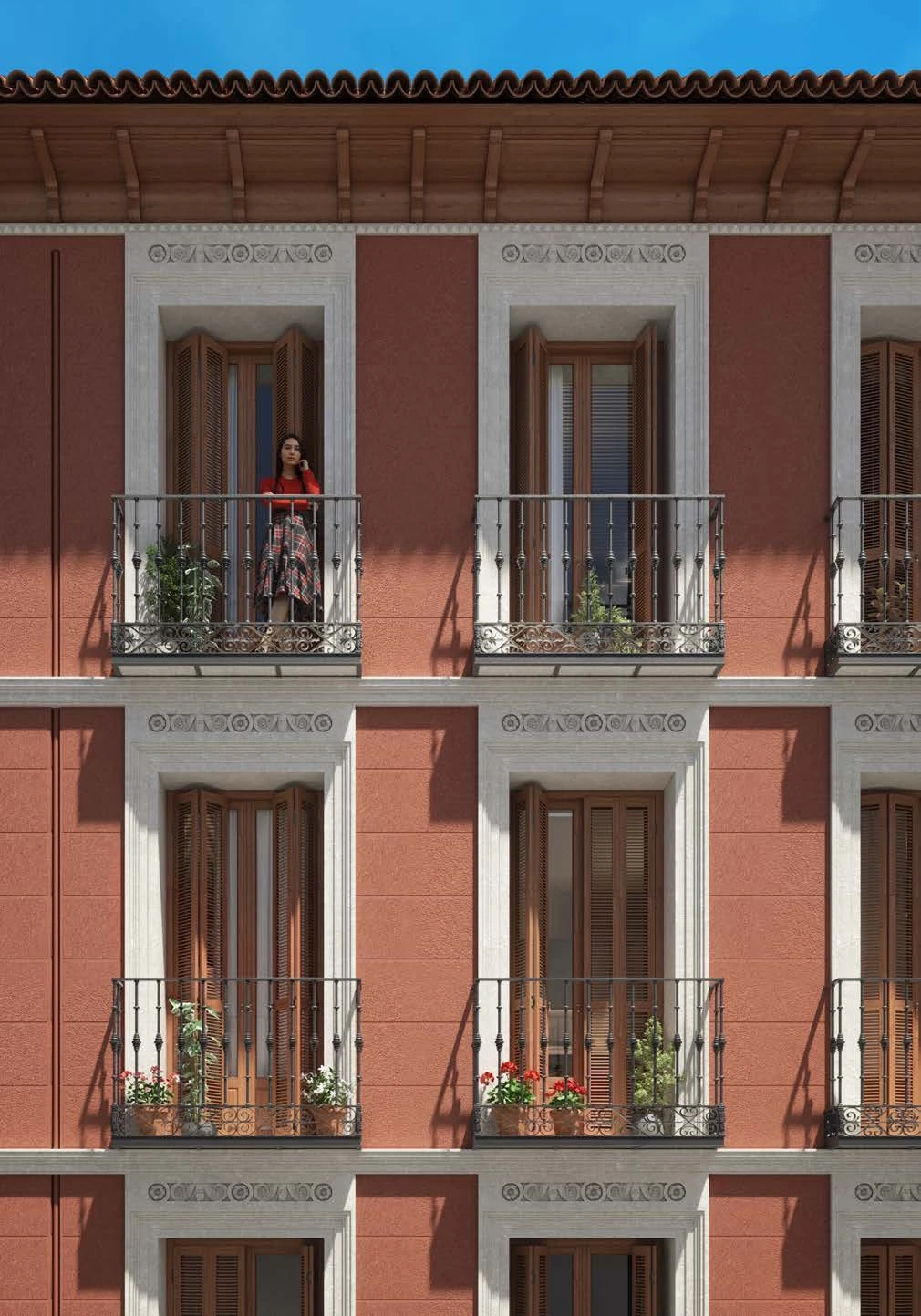 Detalle de fachada · Infografía del anteproyecto